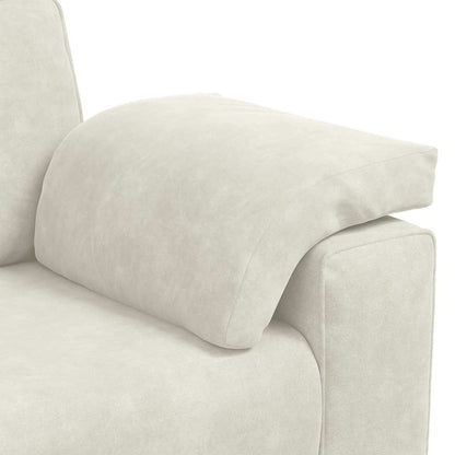 Sofá-luvas 140 cm veludo creme