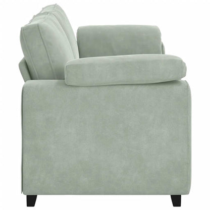 Sofá de 3 lugares 178 cm veludo cinzento-claro