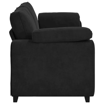 Sofá de 3 lugares 178 cm veludo preto