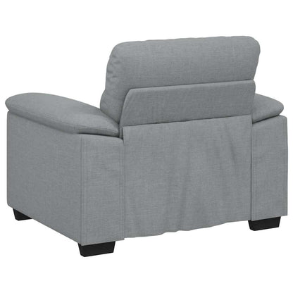 Poltrona tecido 60 cm cinzento-claro