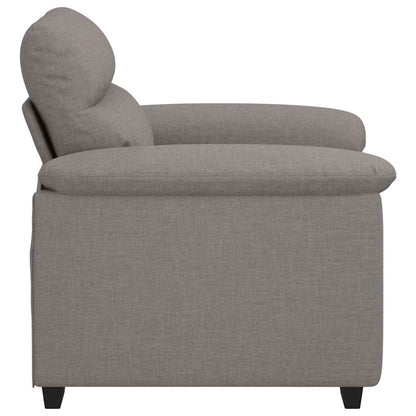 Poltrona tecido 60 cm cinzento-acastanhado