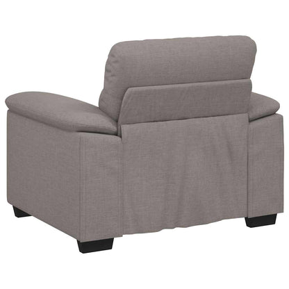 Poltrona tecido 60 cm cinzento-acastanhado