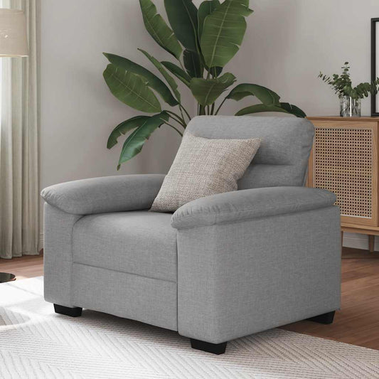 Poltrona 60 cm tecido cinzento nuvem