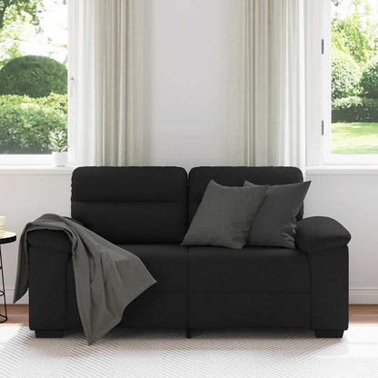 Sofá de 2 lugares tecido 120 cm preto