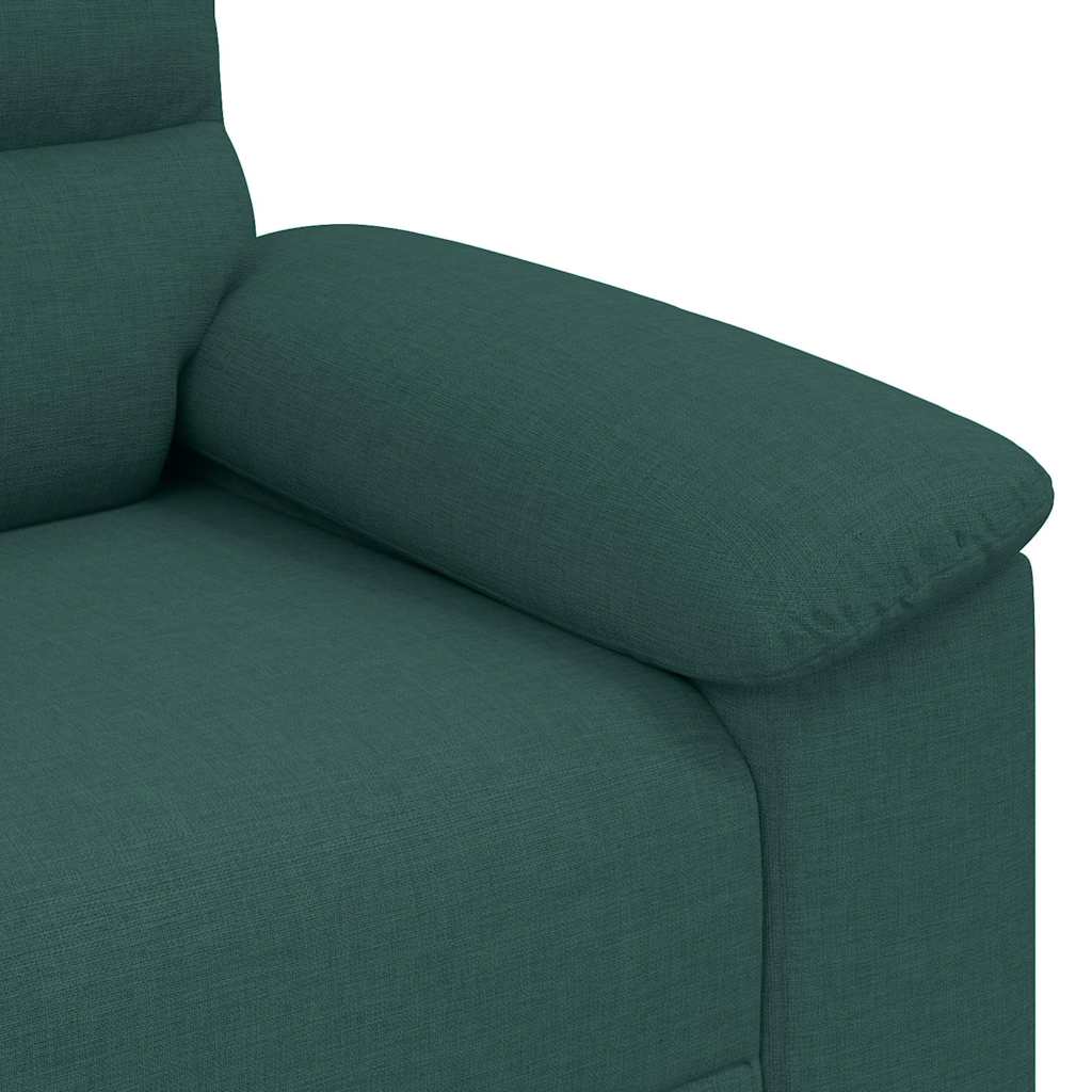 Sofá de 2 lugares 120 cm tecido verde-escuro