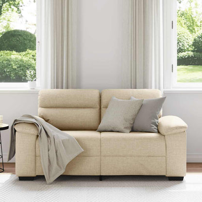 Sofá de 2 lugares tecido 120 cm cor creme