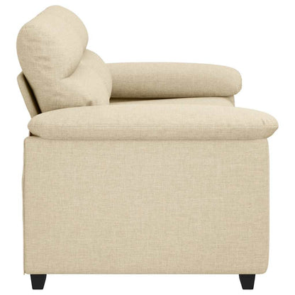 Sofá de 2 lugares tecido 120 cm cor creme