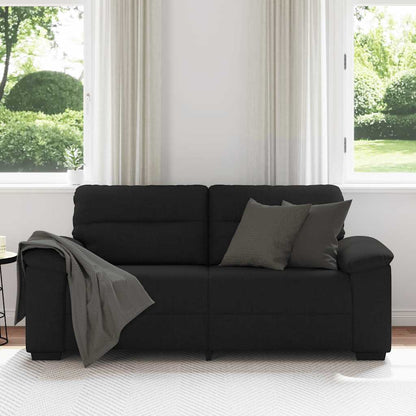 Sofá de 2 lugares tecido 140 cm preto