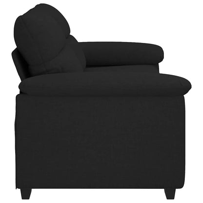 Sofá de 2 lugares tecido 140 cm preto