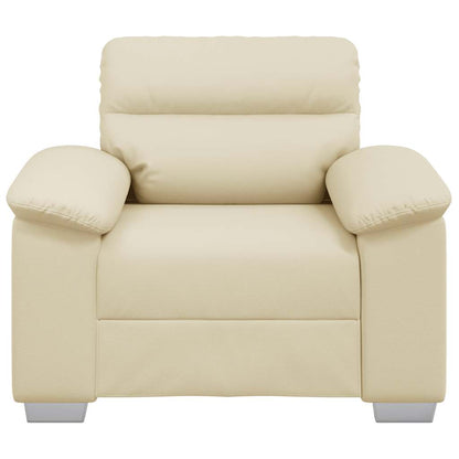 Poltrona 60 cm couro artificial creme