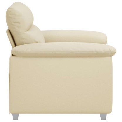 Poltrona 60 cm couro artificial creme