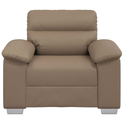 Poltrona 60 cm couro artificial cappuccino