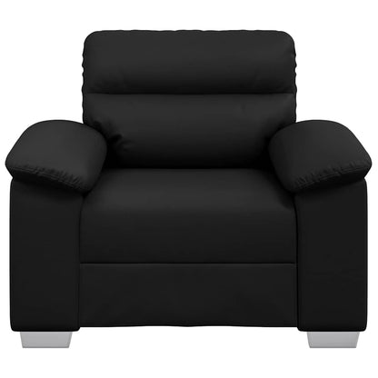 Poltrona couro artificial 60 cm preto