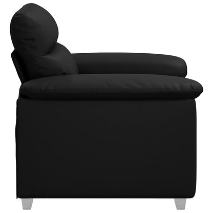 Poltrona couro artificial 60 cm preto