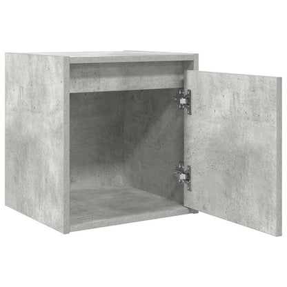 Mesa de cabeceira de parede 38x34x40 cm cinza cimento