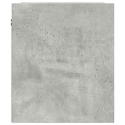 Mesa de cabeceira de parede 38x34x40 cm cinza cimento