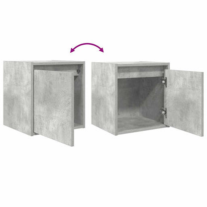 Mesa de cabeceira de parede 38x34x40 cm cinza cimento