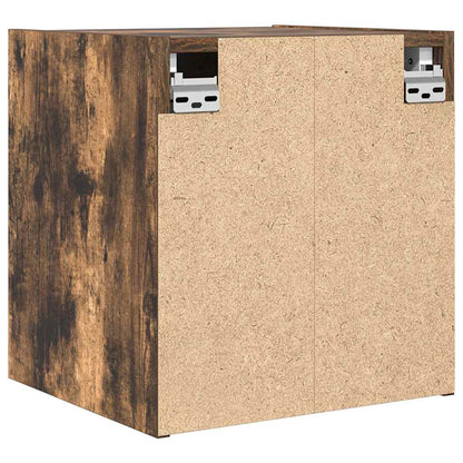 Mesas de cabeceira de parede 2 pcs 38x34x40 cm carvalho fumado