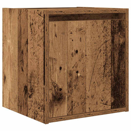 Mesas de cabeceira de parede 2 pcs 38x34x40cm madeira velha