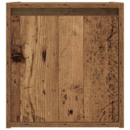 Mesas de cabeceira de parede 2 pcs 38x34x40cm madeira velha