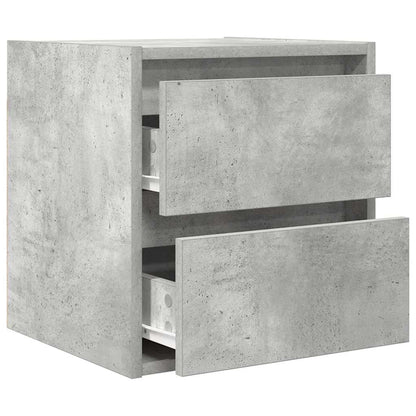Mesa de cabeceira de parede 38x34x40 cm cinza cimento