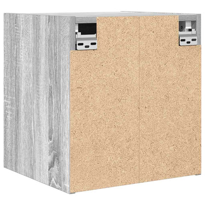 Mesa de cabeceira de parede 38x34x40 cm cinzento sonoma