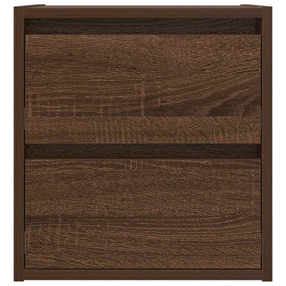 Mesas de cabeceira de parede 2pcs 38x34x40 cm carvalho castanho