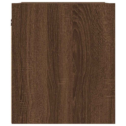 Mesas de cabeceira de parede 2pcs 38x34x40 cm carvalho castanho