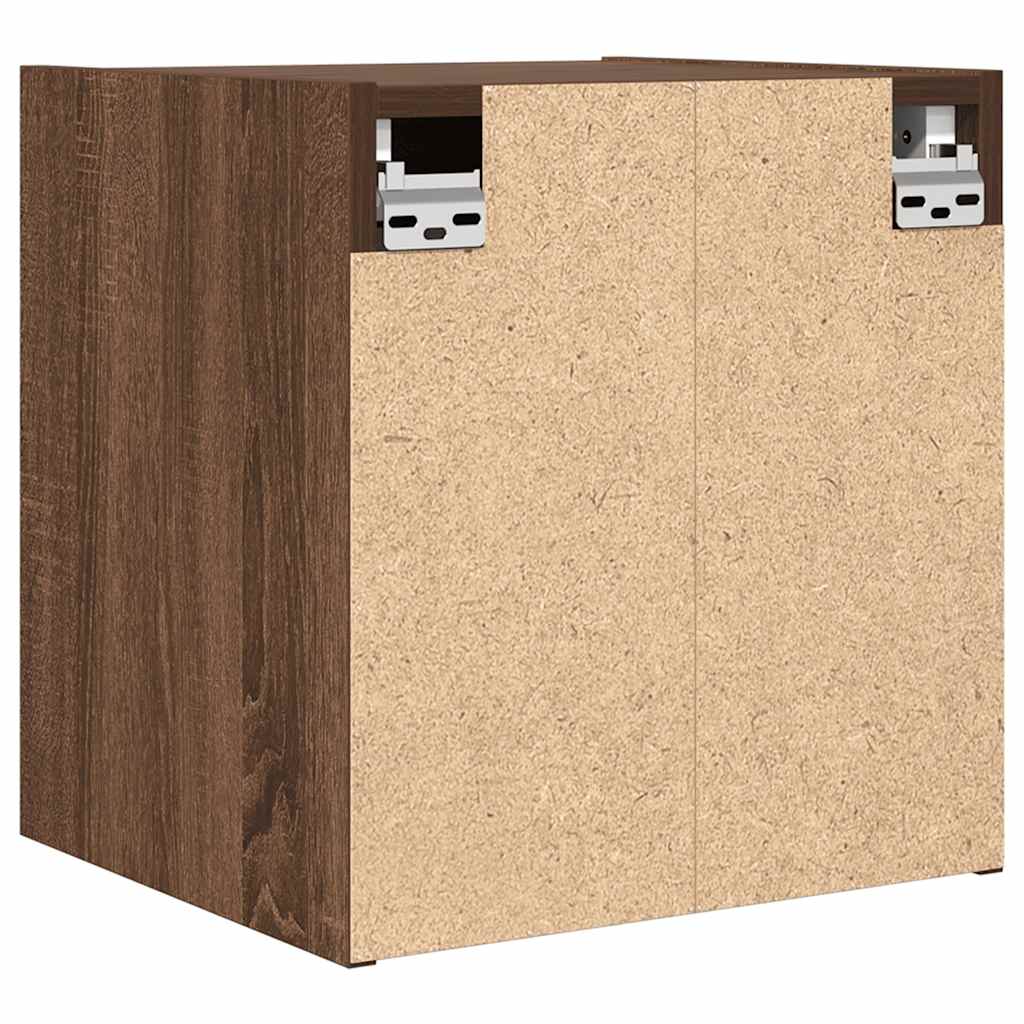 Mesas de cabeceira de parede 2pcs 38x34x40 cm carvalho castanho