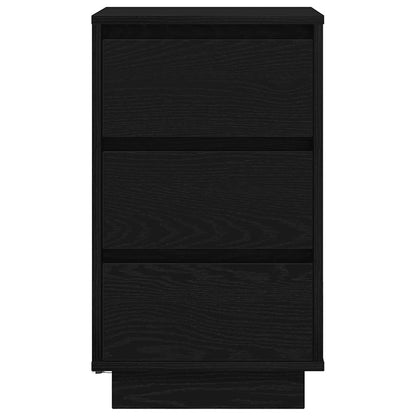 Mesa de cabeceira com luzes LED 38x34x65 cm preto