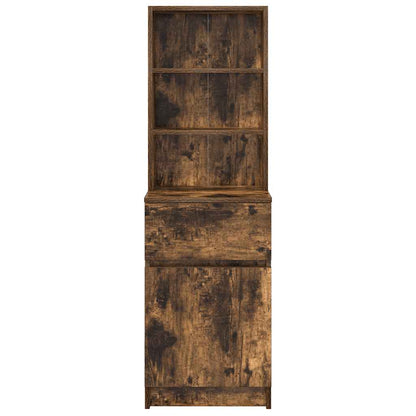 Mesa de cabeceira 39x35x125cm derivados madeira carvalho fumado