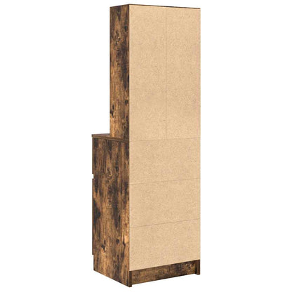 Mesa de cabeceira 39x35x125cm derivados madeira carvalho fumado