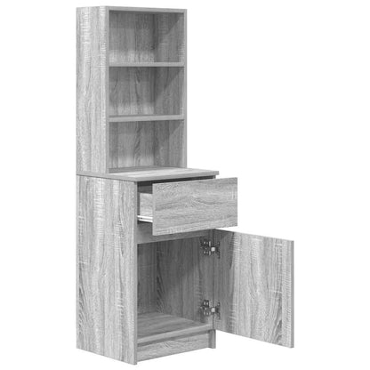 Mesa cabeceira 39x35x125 cm derivados madeira sonoma cinzento