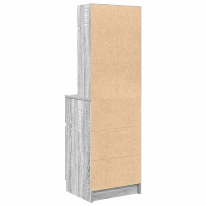 Mesa cabeceira 39x35x125 cm derivados madeira sonoma cinzento