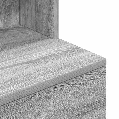 Mesa cabeceira 39x35x125 cm derivados madeira sonoma cinzento