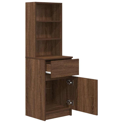 Mesa cabeceira 39x35x125cm derivados madeira carvalho castanho