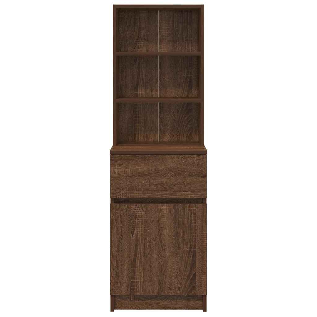 Mesa cabeceira 39x35x125cm derivados madeira carvalho castanho