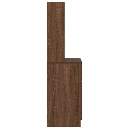 Mesa cabeceira 39x35x125cm derivados madeira carvalho castanho