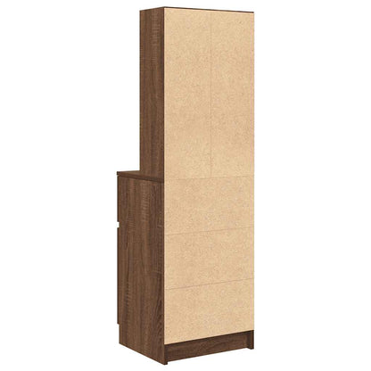 Mesa cabeceira 39x35x125cm derivados madeira carvalho castanho