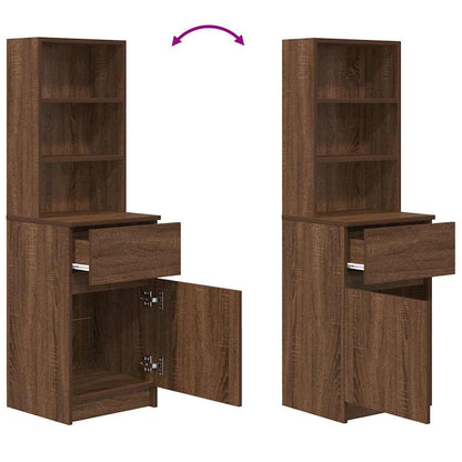 Mesa cabeceira 39x35x125cm derivados madeira carvalho castanho