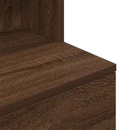 Mesa cabeceira 39x35x125cm derivados madeira carvalho castanho