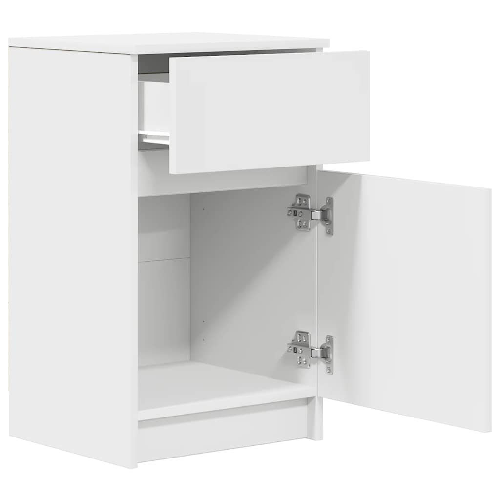 Mesa de cabeceira 39x35x65 cm derivados de madeira branco