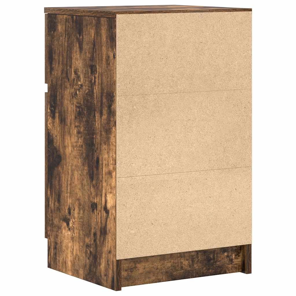 Mesa de cabeceira 39x35x65 cm derivados madeira carvalho fumado