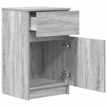 Mesa de cabeceira 39x35x65 cm derivados madeira cinzento sonoma