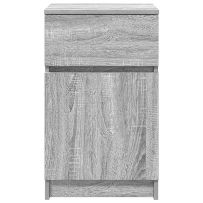 Mesa de cabeceira 39x35x65 cm derivados madeira cinzento sonoma