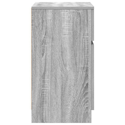Mesa de cabeceira 39x35x65 cm derivados madeira cinzento sonoma