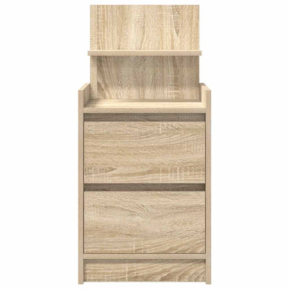 Mesa de cabeceira com 2 gavetas 38x34x80 cm carvalho sonoma