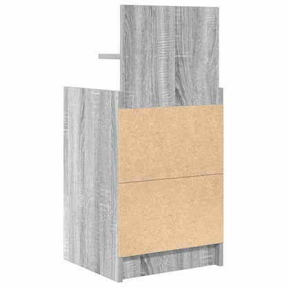 Mesas de cabeceira c/ 2 gavetas 2pcs 38x34x80cm sonoma cinzento