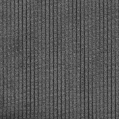 2-seater sofa with L-shaped chaise 125 cm dark grey linen