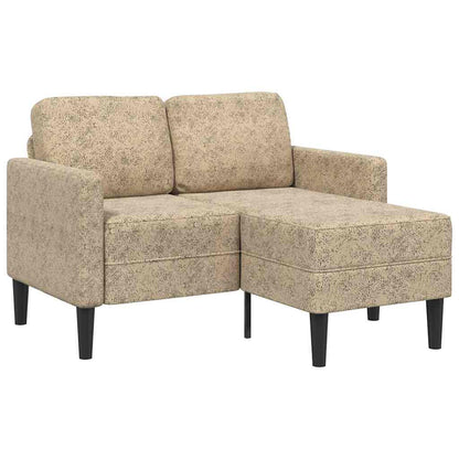 2-seater sofa with L-shaped chaise 125 cm faux leather